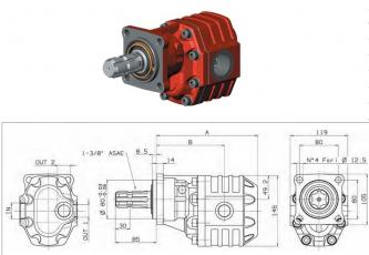 Gear pump Binotto NPH-61 ASAE L